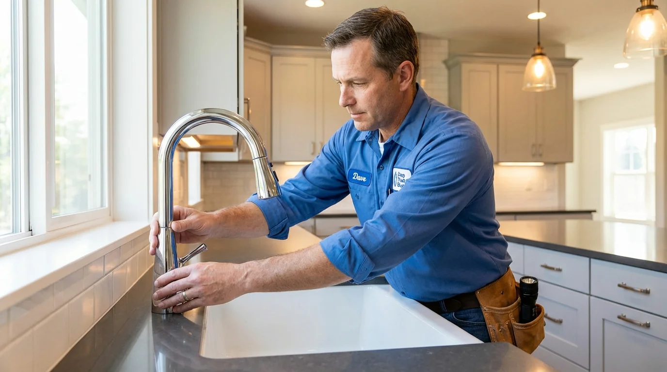 Kitchen faucet installation by Johns Plumbing LLC in Meraux